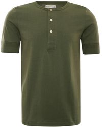 Merz B. Schwanen Henley T-shirt - Green