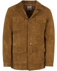 real hoxton - Suede Safari Jacket - Lyst