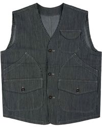 real hoxton - Japanese Stripe Utility Vest - Lyst
