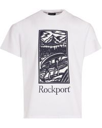 Rockport Archive - Hampshire Block Print Logo Crew Neck T-Shirt - Lyst