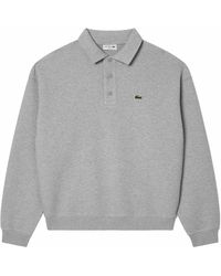 Lacoste - Loose Fit Pique Sweatshirt - Lyst