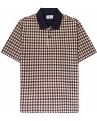 Aquascutum - Active Club Check Short Sleeve Polo Shirt - Lyst