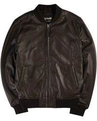 Schott Nyc - Leather Bomber Jacket - Lyst