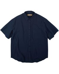 FRIZMWORKS - Og Dobby Weave Seersucker Half Shirt - Lyst