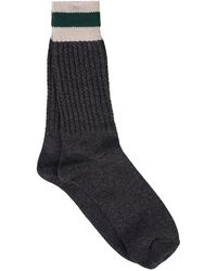 Anonymous Ism - Tuck Cuff Striped Crew Socks - Lyst