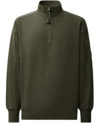 C.P. Company - C.P. Company Diagonal Raised Fleece Lens Half Zip Sweatshirt - Lyst