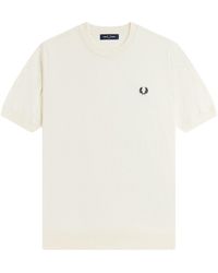 Fred Perry - Long Staple Cotton Knitted T-Shirt - Lyst
