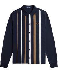 Fred Perry - M7771 Gradient Stripe Long Sleeve Polo Shirt - Lyst