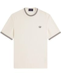 Fred Perry - Fred Perry Ribbed Jersey T-Shirt - Lyst