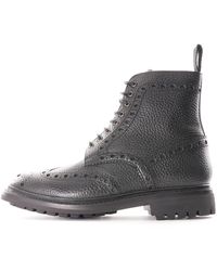 Grenson Fred Brogue Boot Grain Leather - Black