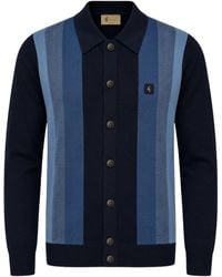 Gabicci - Pedro Long Sleeve Button Thru Knit Polo - Lyst