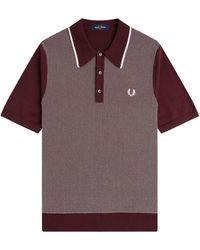 Fred Perry - Tonic Waffle Knitted Shirt - Lyst