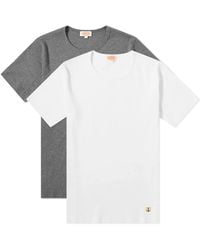 Armor Lux 2 Pack T-shirt - White And Grey