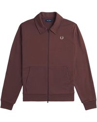 Fred Perry - J7827 Tape Detail Collared Track Jacket - Lyst