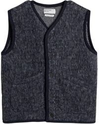 Universal Works - Lancaster Gilet Losso Mohair Mix - Lyst
