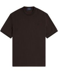 Fred Perry - Fred Perry Ribbed Jersey T-Shirt - Lyst