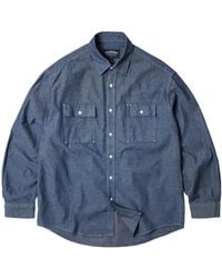 FRIZMWORKS - Cigarette Pocket Chambray Shirt - Lyst