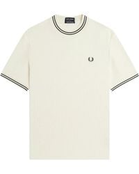 Fred Perry - Ribbed Jersey T-Shirt - Lyst