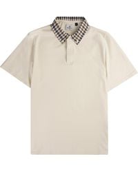 Aquascutum - Supima Check Collar Polo Shirt - Lyst