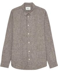 NN07 - Enzo Classic Collar Linen Shirt - Lyst