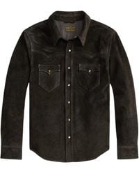 RRL - Suede Western Shirt Jacket - Lyst