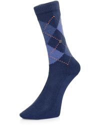 Burlington - Burlignton Preston Argyle Blue Socks 24284 - Lyst