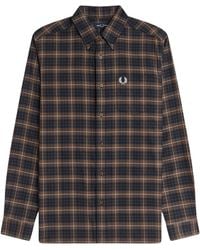 Fred Perry - Brushed Twill Tartan Shirt - Lyst