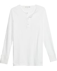 Merz B. Schwanen - Button Facing Long Sleeve T-Shirt - Lyst