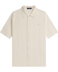 Fred Perry - K5524 Button Through Knitted Shirt - Lyst