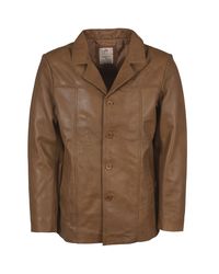 real hoxton - Leather Reefer Jacket - Lyst