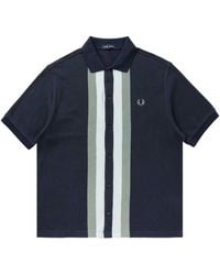 Fred Perry - M8522 Panelled Button Through Polo Shirt - Lyst