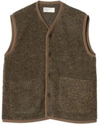 Universal Works - Lancaster Gilet Bouclet Fleece - Lyst