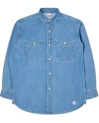 Edwin - Denim Work Shirt - Lyst