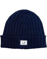 C.P. Company - Extrafine Merino Wool Knit Cap - Lyst