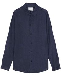 NN07 - Enzo Classic Collar Linen Shirt - Lyst