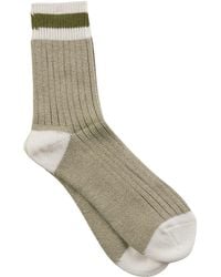 Anonymous Ism - Tuck Cuff Stripes Crew Socks - Lyst