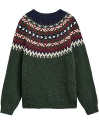 Barbour - Scottish Made Fair Isle Crew Neck Jumper - Lyst