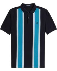 Fred Perry - Woven Mesh Relaxed Polo Shirt - Lyst