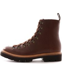 Grenson Brady Grain Leather Boot - Brown