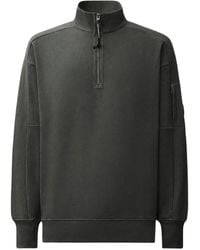 C.P. Company - C.P. Company Diagonal Raised Fleece Lens Half Zip Sweatshirt - Lyst