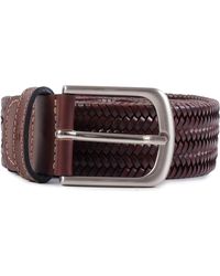 Miguel Bellido Belts - Miguel Bellido Leather Woven Belt - Lyst