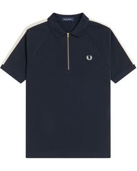 Fred Perry - Cable Taped Polo Shirt - Lyst