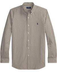 Polo Ralph Lauren - Custom Fit Striped Stretch Poplin Shirt - Lyst