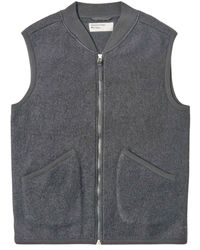 Universal Works - Zip Waistcoat Wool Fleece - Lyst