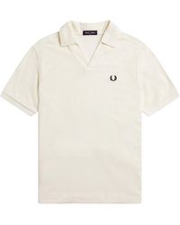 Fred Perry - Open Collar Towelling Polo Shirt - Lyst