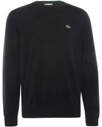XL WEATER LACOSTE AH2995 DARK CHARCOAL JUMPER PURE NEW WOOL CREW NECK SIZE 6 