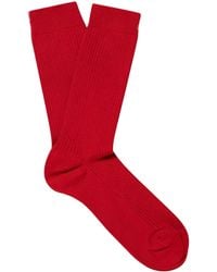 Sunspel - Cotton Ribbed Socks - Lyst