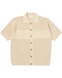 Universal Works - Short Sleeve Knit Polo Shirt - Lyst