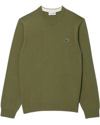 Lacoste - Organic Cotton Sweater Round Neck - Lyst