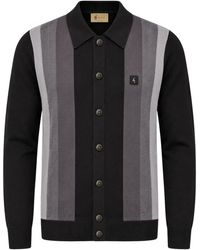 Gabicci - Pedro Long Sleeve Button Thru Knit Polo - Lyst